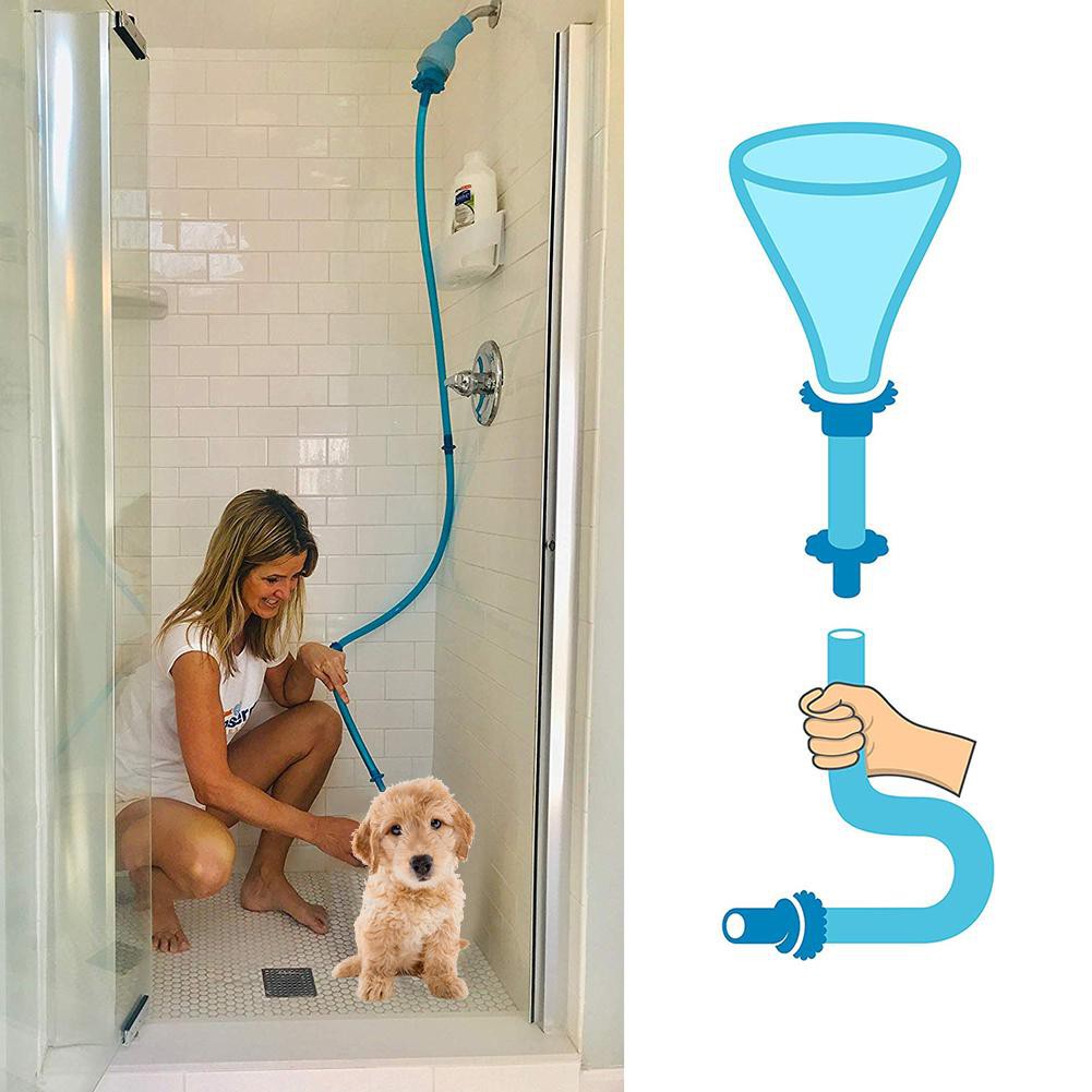 Universal Connector Dog Wash Hose Attachment Silicone Pet Shower