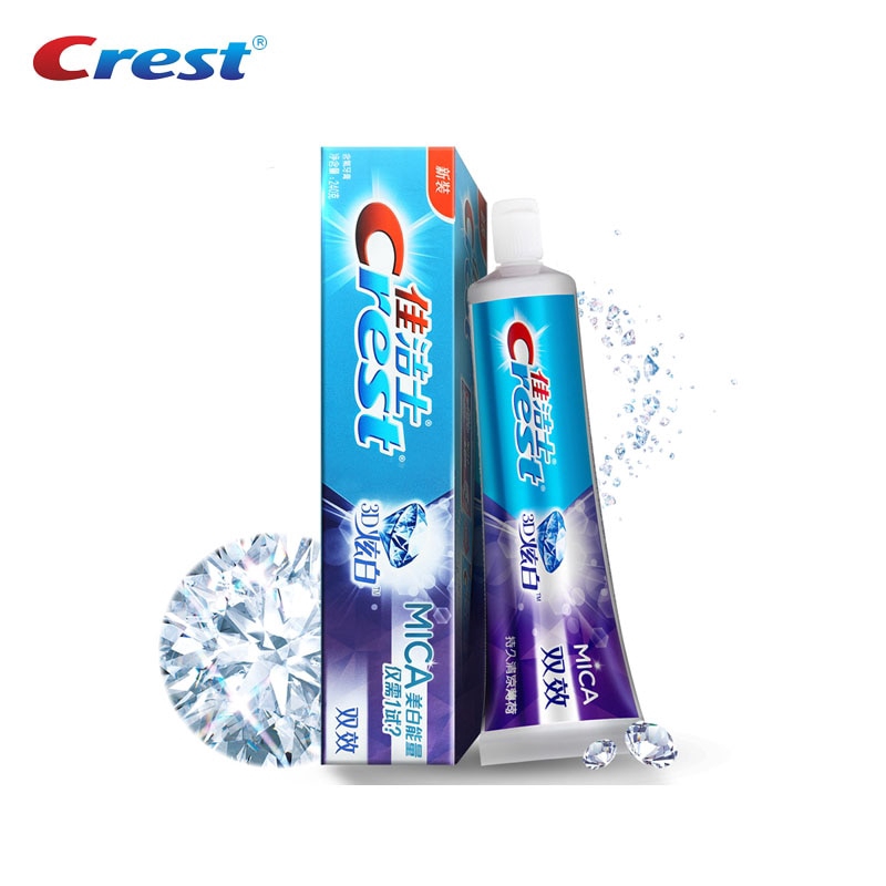 Crest Toothpaste White Mica Double-Effect Fluoride Whitening ...