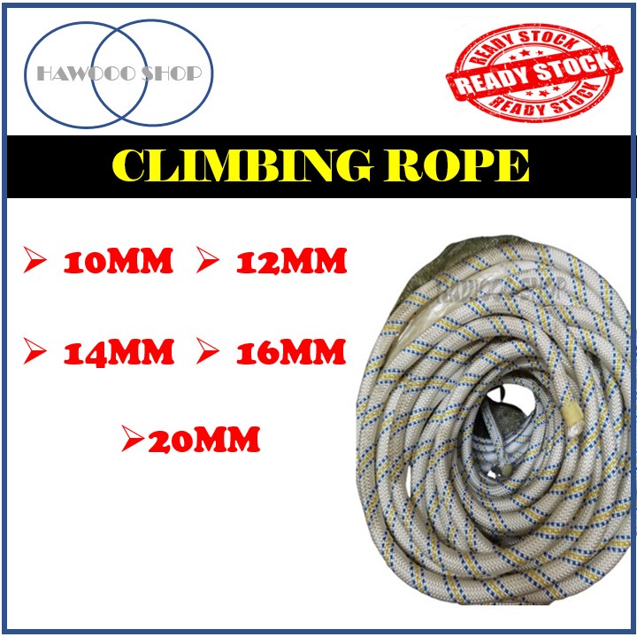 💥 Ready Stock 💥 【PRICE PER METER】 Outdoor Climbing Rope / Kernmantle