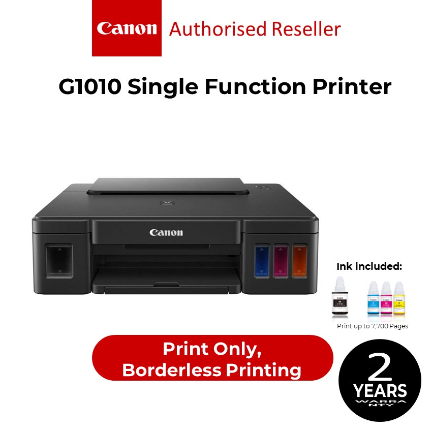 CANON Pixma G1010 Refillable Ink Printer Print Only/Color Printer ...