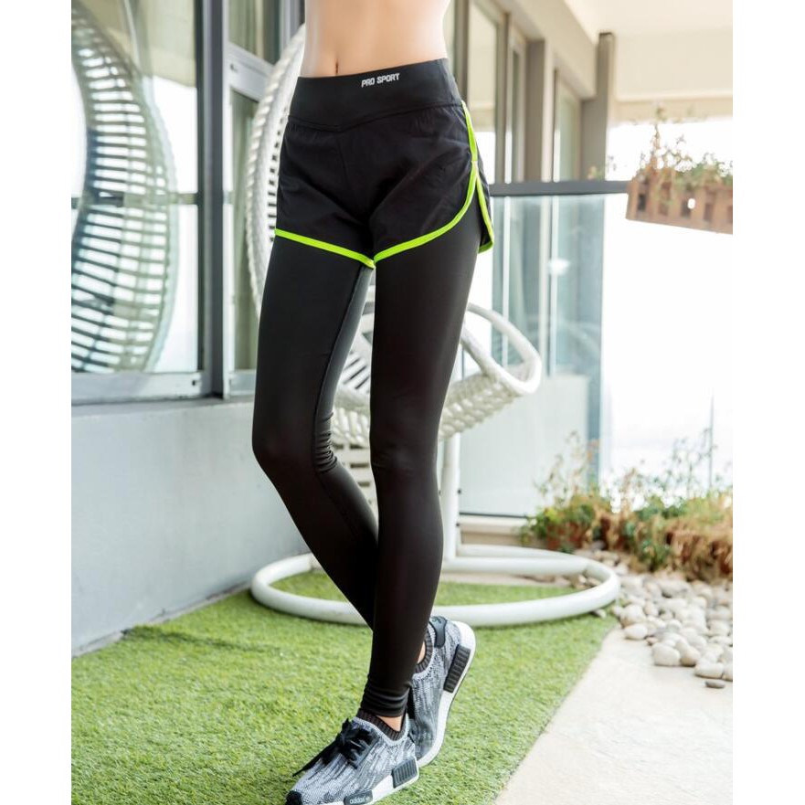 VANSYDICAL 2 in 1 Running Pants Women Yoga Leggins Stretch Workout Jogging  Leggings Female Sweatpants with Pockets