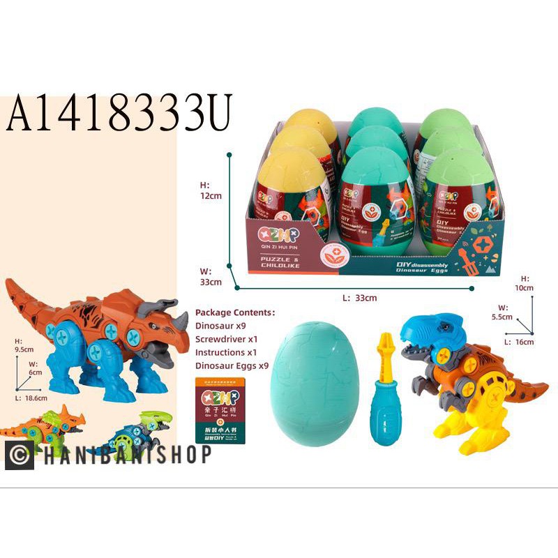 Diy Egg / Egg Dinosaur Toy Disassemble Installation | Shopee Malaysia