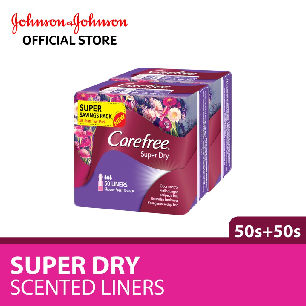 Carefree Super Dry Scented Panty Liners (50s + 50s) Shopee Malaysia