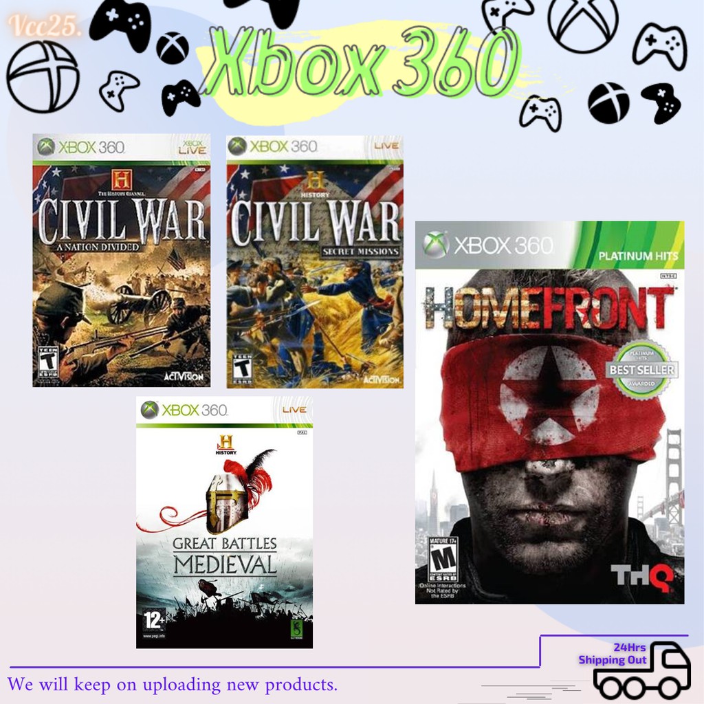 Xbox360 Games *History Channel Civil War/History Great  Battles/Homefront*[100% Brand New] | Shopee Malaysia