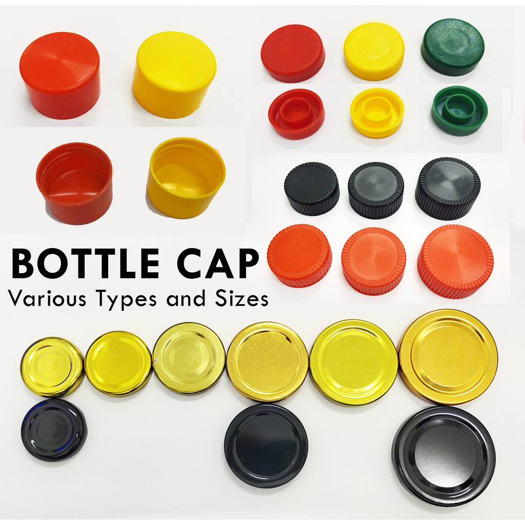 Glass Bottle Cap Plastic Cap Metal Cap Penutup Botol Penutup