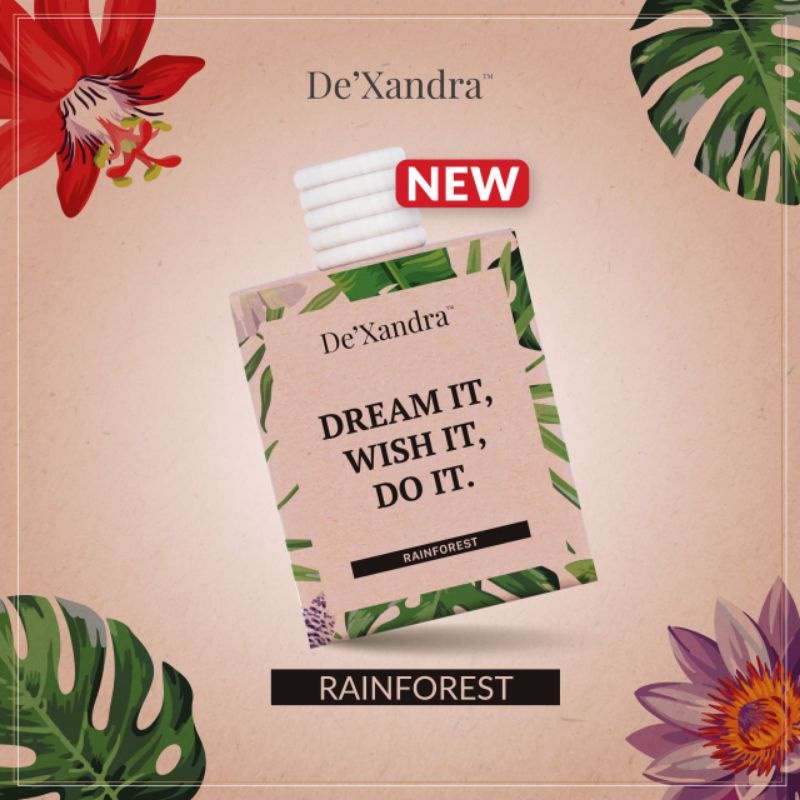 Air Freshener Rainforest De'Xandra Original HQ Pewangi Kereta Rumah