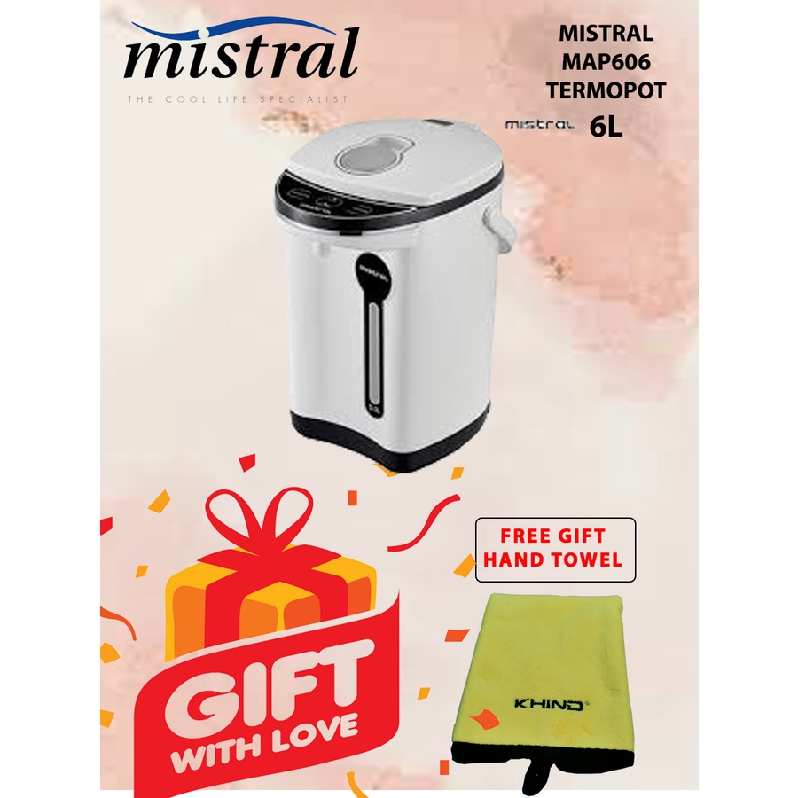MISTRAL KHIND MAP606 6L Thermopot Thermo Pot Hot Water Dispenser