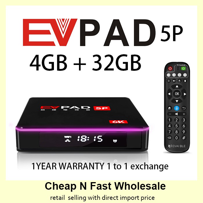 GEN 5】NEW EVPAD 5S/5P TV BOX BRAND NEW TVBOX IN MALAYSIA WITH AI  FUNC【第五代】NEW EVPAD 5S/5P MY 最新产品EVPAD 5P MY智能电视盒升级版