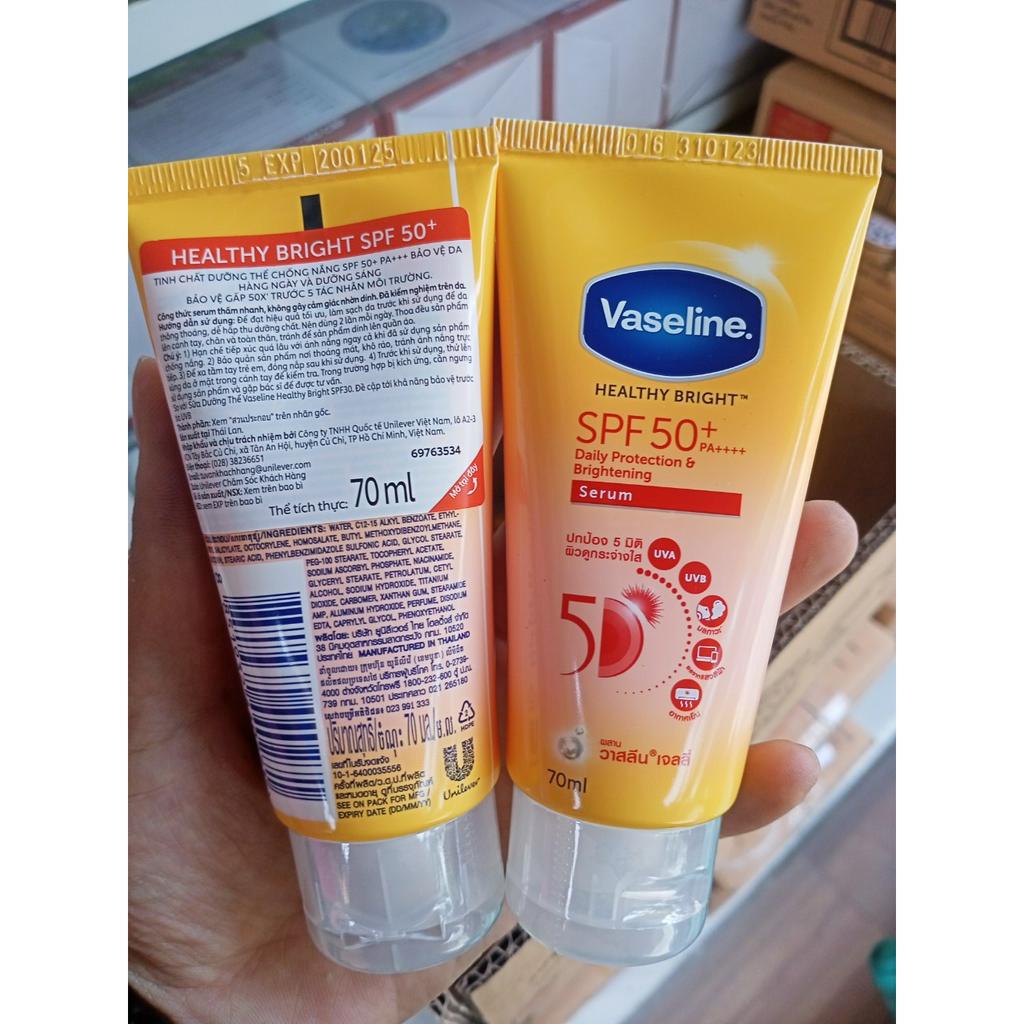 Vaseline Sunscreen Body serum Essence SPF 50 + Brightening Skin Care