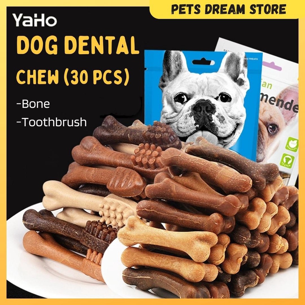 YaHo Dog Dental Chew 270g Dog Snack Chicken bone 30pcs dog dental stick
