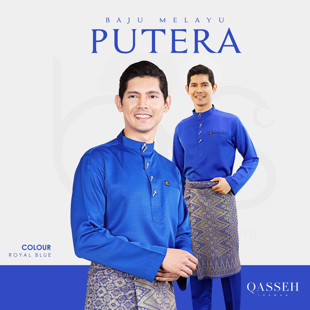 TEMA MERDEKA [ ROYAL BLUE ] BAJU MELAYU PUTRA CUTTING MODEN DEWASA DAN ...