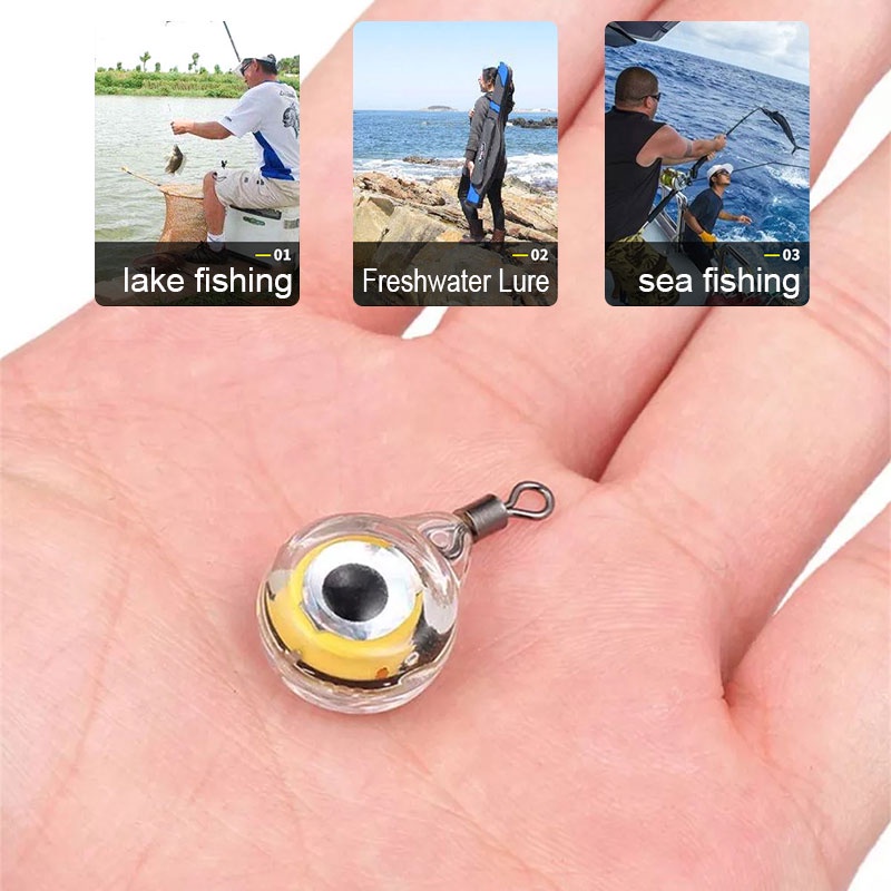 Mini LED Fishing Lure Night Light Battery Powered Glow Underwater ...