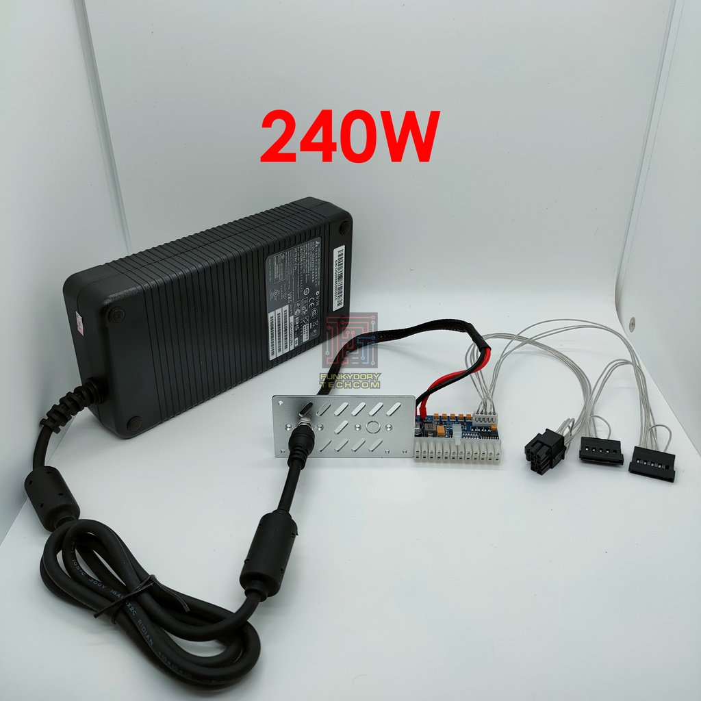 DCATX Power Module + AC/DC Power Adapter Mini ITX 12V Input Fan less