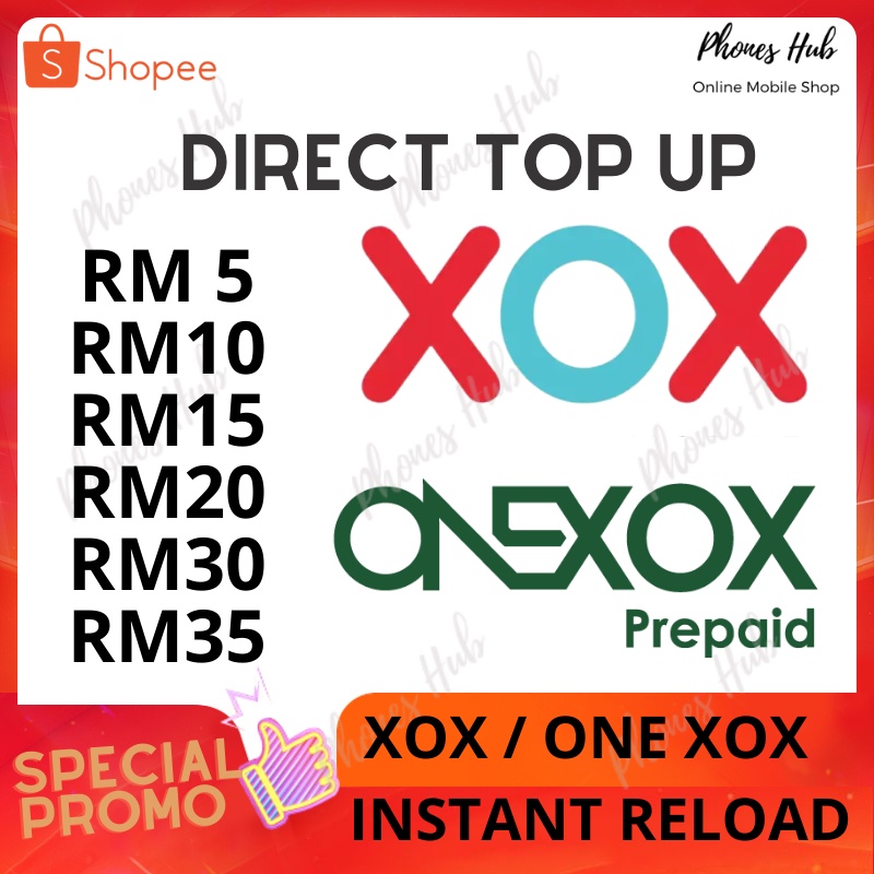 XOX & ONEXOX Prepaid Instant Reload | Shopee Malaysia