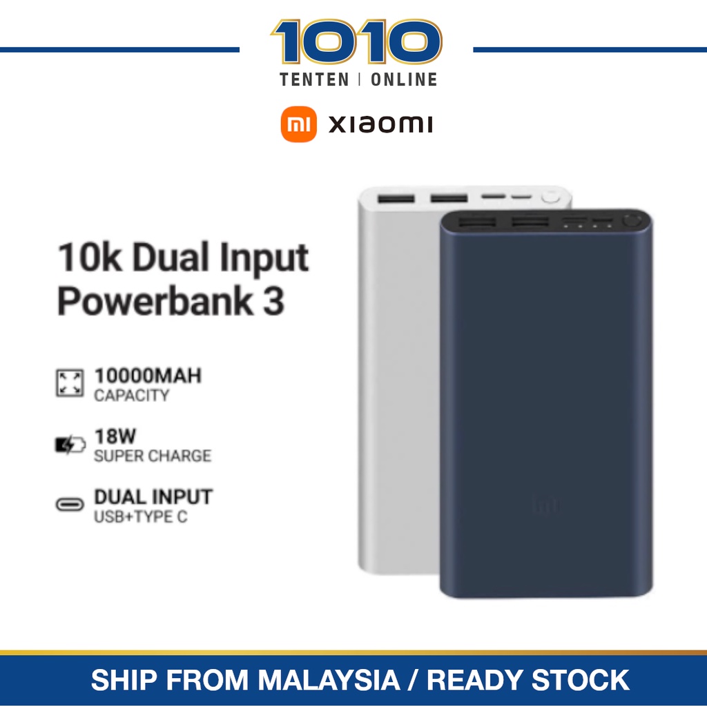 Xiaomi PLM13ZM 10000mAh Power Bank 3 18W Two-way QC3.0