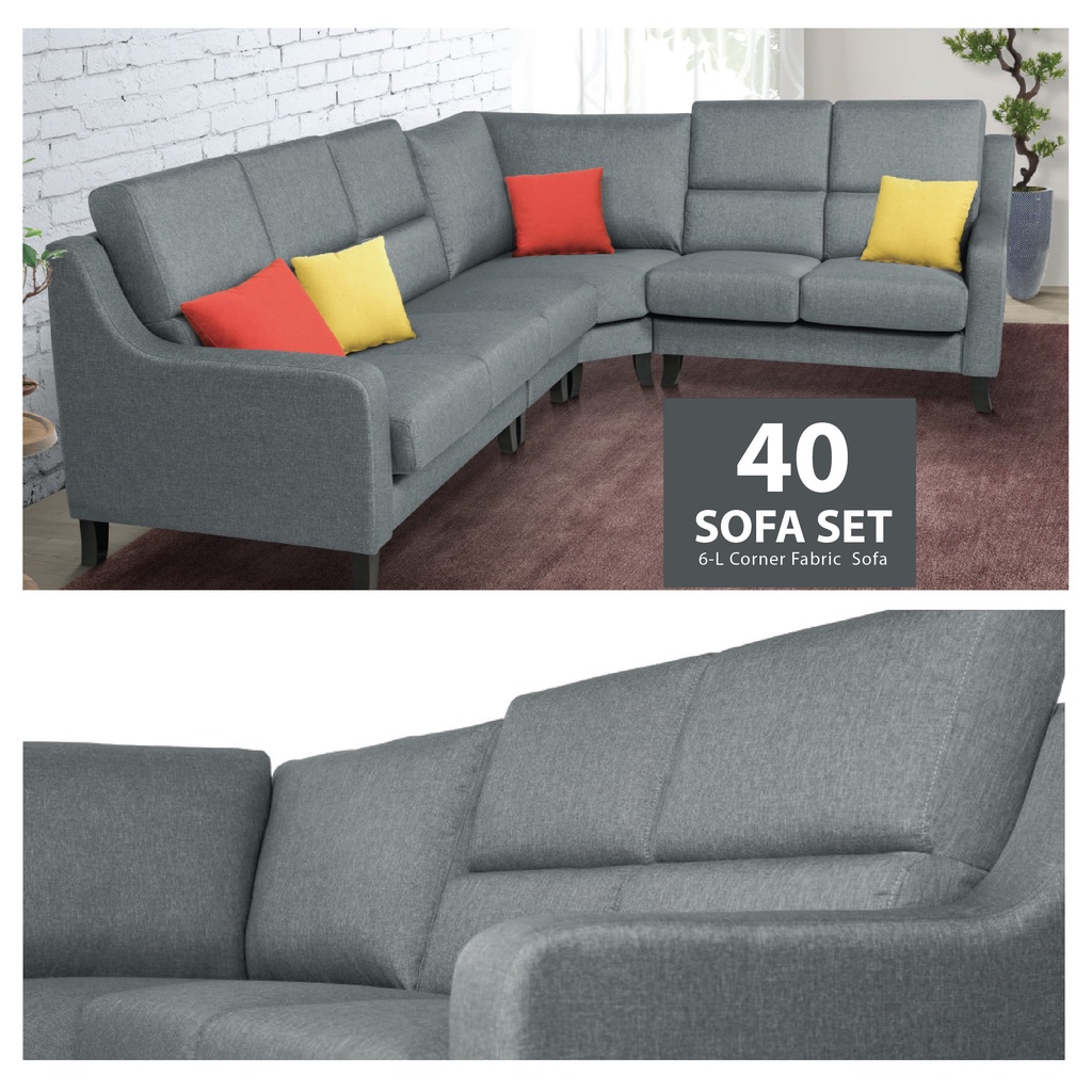 SOFA SET/ 6L CORNER FABRIC SOFA/SET SOFA / LIVING ROOM SOFA SET/ CORNER