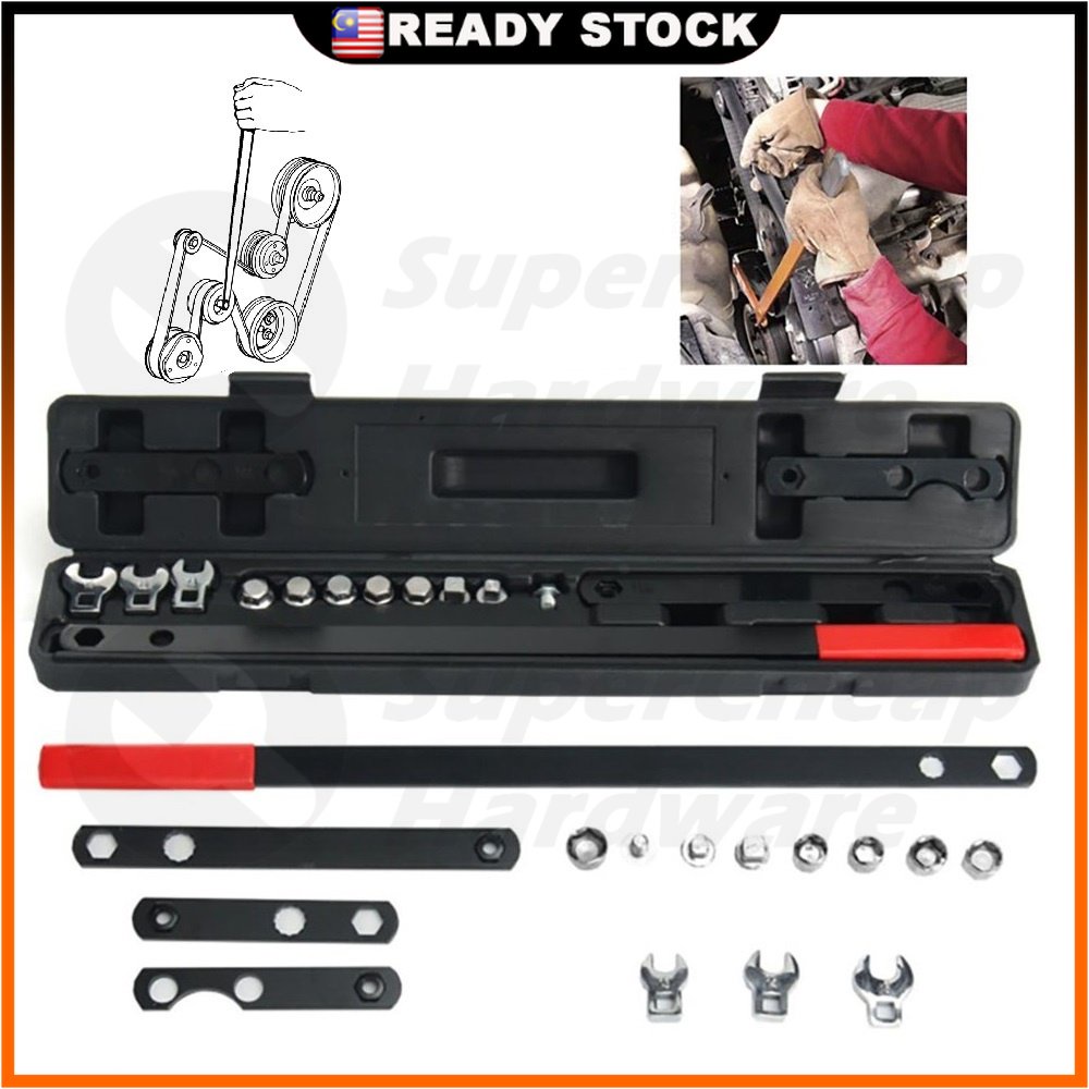 8pcs 16pcs Ratcheting Wrench Serpentine Tension Belt Tensioner Tool Kit