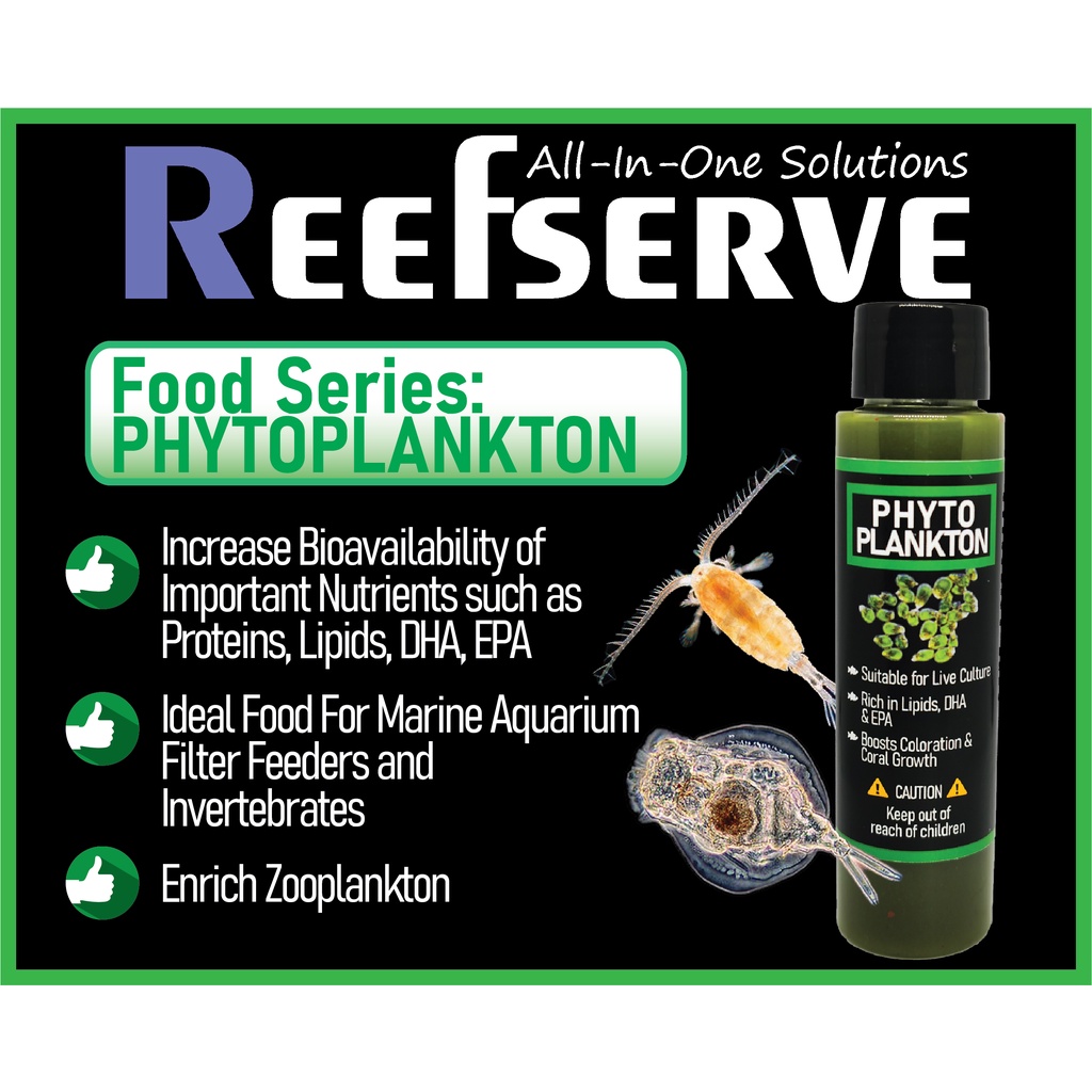 Image showcasing PHYTO PLANKTON 80ml REEFSERVE/PHYTOPLAKTON/ For Marine Filter Feeders ...