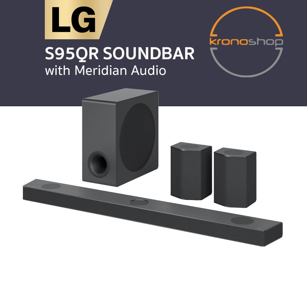 LG S95QR 9.1.5 ch High Res Audio Sound Bar with Dolby Atmos and Surround  Speakers 