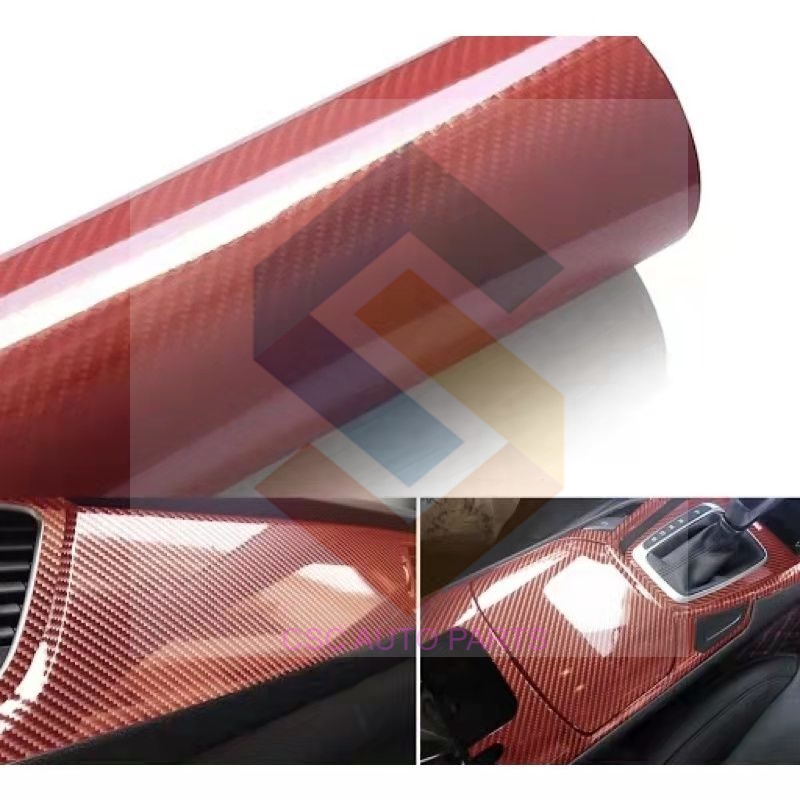 thumbnail image 2 of 6D Gloss Black Carbon Fiber Vinyl Wrap – 10ft X 5ft – DIY Car Film Sticker Sheet 2 of 2