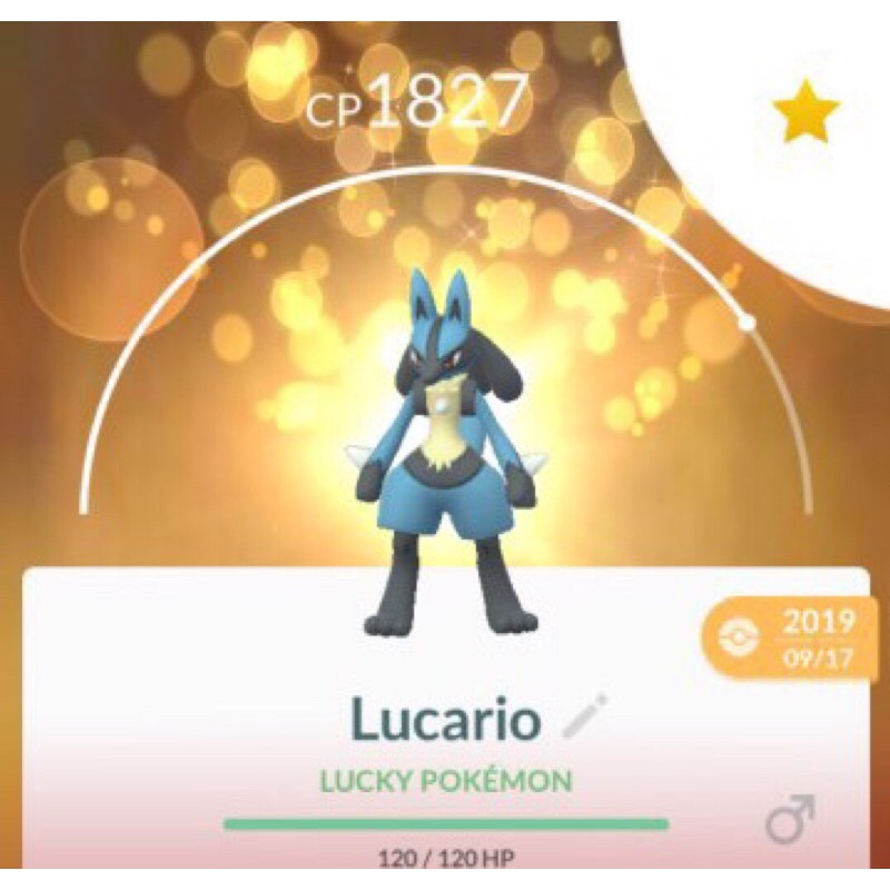 Pokémon Go - Shiny Lucario *- TRADE Unregistered 1M Stardust