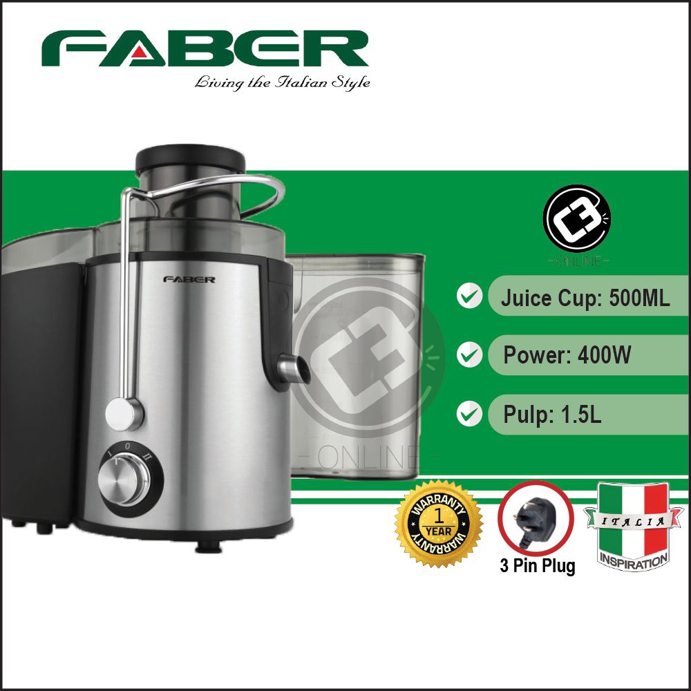 Faber FJE9480 Juice Extractor (With Large Feeding Tube) Fruit Juicer