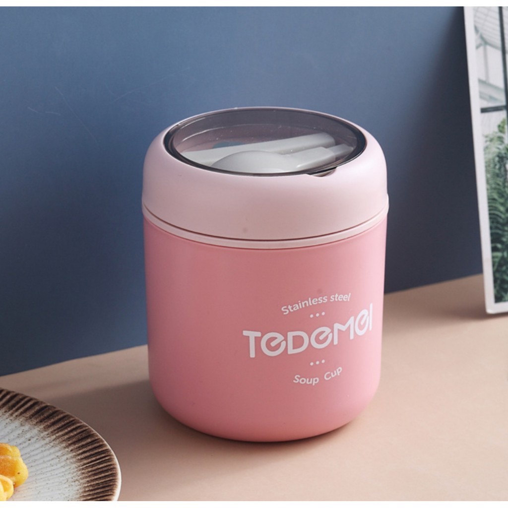 Tedemei 304 Stainless Steel Thermal Insulator Food Jar Baby Food Jar
