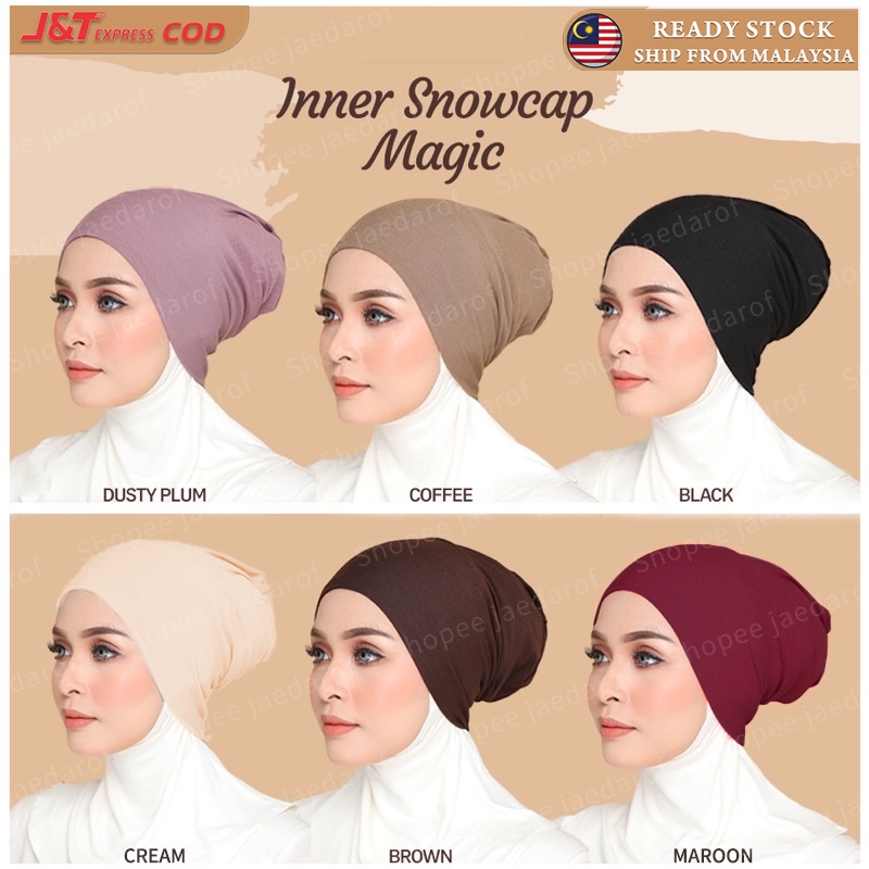 Snowcap COTTON INNER TUDUNG WARDA SNOWCAP COTTON/ ANAK TUDUNG HITAM ...