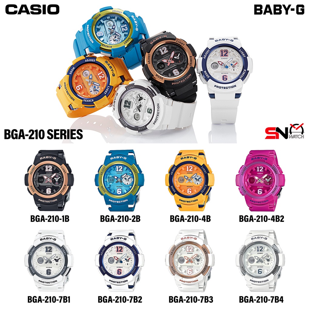 Casio Baby G BGA 210 Standard Analog Digital Resin Band Women Sports Watch Jam Tangan Perempuan Shopee Malaysia