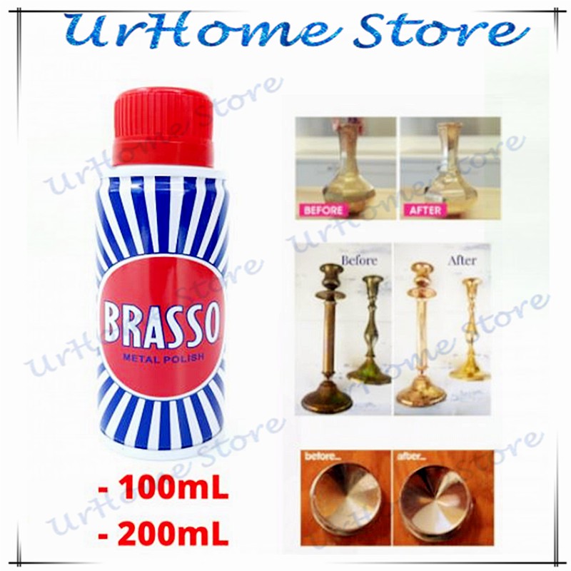 Brasso Metal Polish Chrome Brass Copper Rust Remover Pengilat Besi