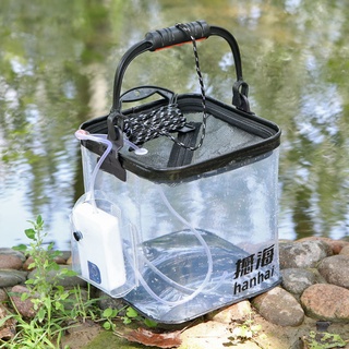Fishing Bucket,Foldable Fish Bucket Multi-Functional EVA Fishing