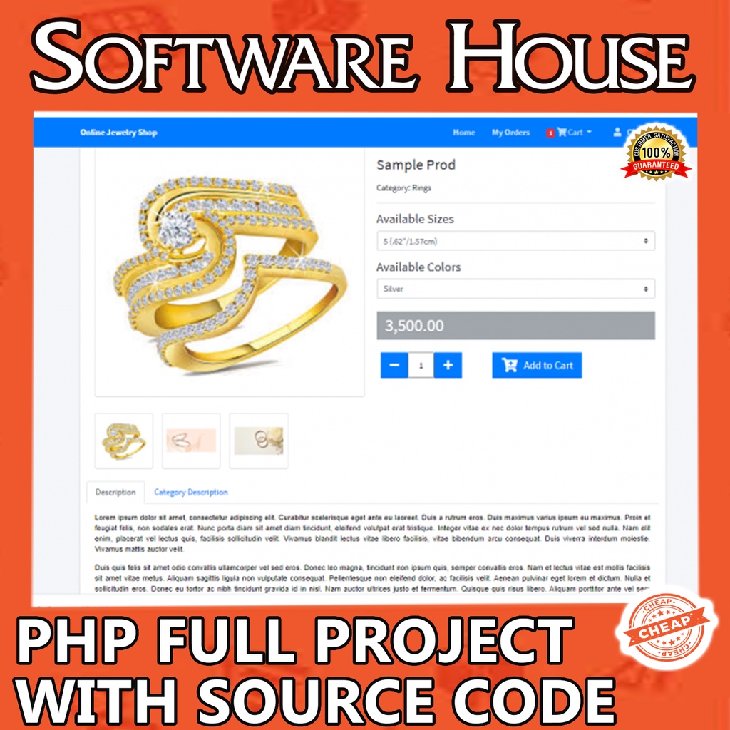 Online Jewelry Shop Full PHP Project with Source Code | Shopee Malaysia