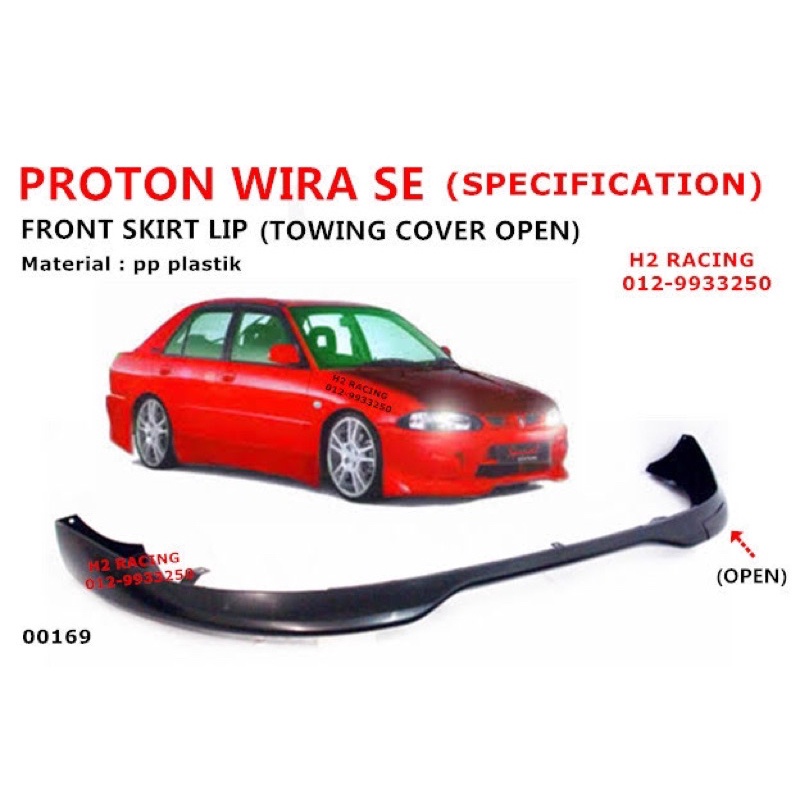 PROTON WIRA SE 03 FRONT BUMPER SKIRT PP PLASTIK (TOWING COVER OPEN ...