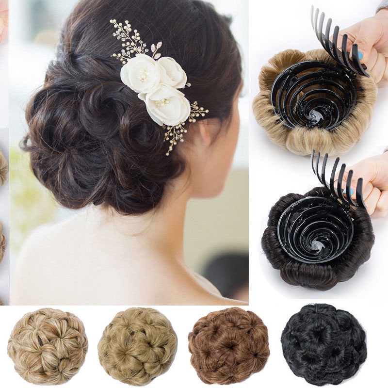 Fashion Claw Clip In Synthetic Chignon Fake Hair Chignon Bun Hairpiece ...