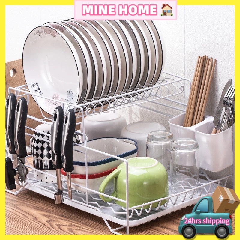 Mine Home Carbon Steel Dish Rack Lifted Up Tray Dish Knife Spoon ...