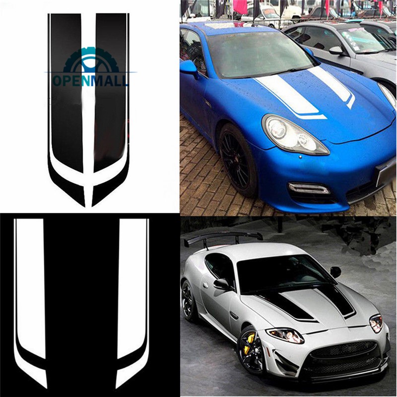 OM Car Sticker Stripe PVC Dual Decal Vinyl Racing Hood Graphics ...