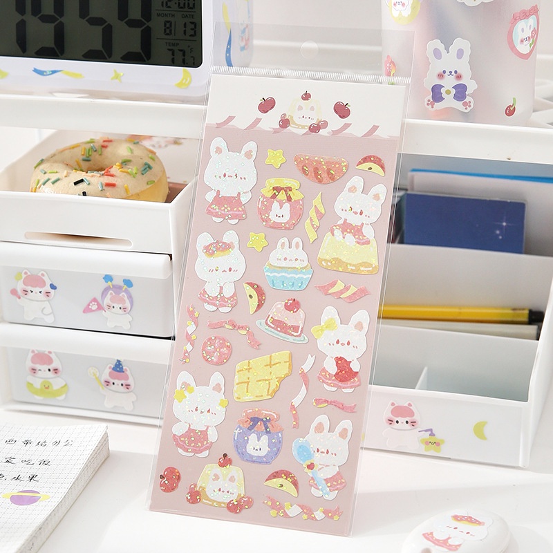 MOONSTRUCK PVC Sticker Cute Bunny Series Cartoon Sweet Child Kids ...