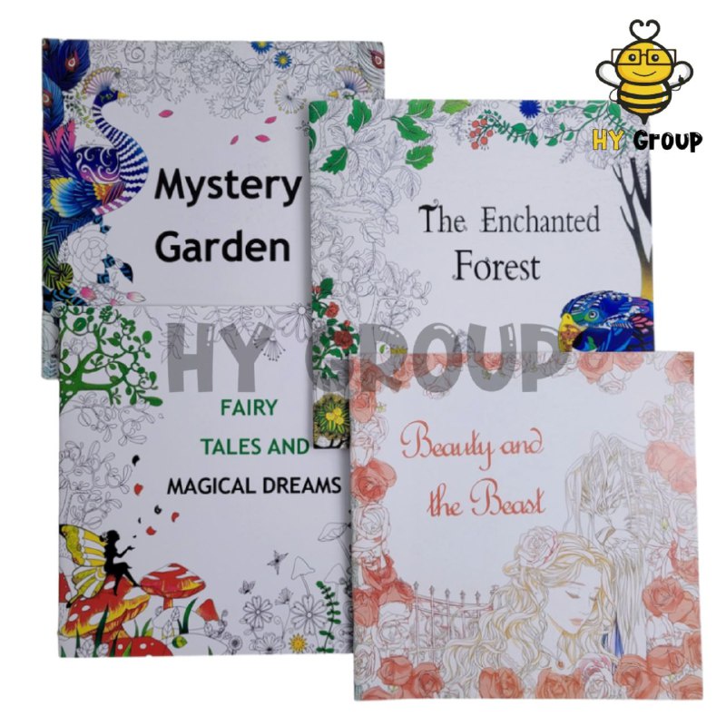 Mystery Garden Treasure Hunt Coloring Book (4books/set) | Shopee Malaysia