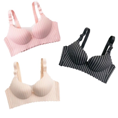 💥READY STOCK💥No Wire Seamless Breathable Super Comfy Push Up Bra Vertical  Desi
