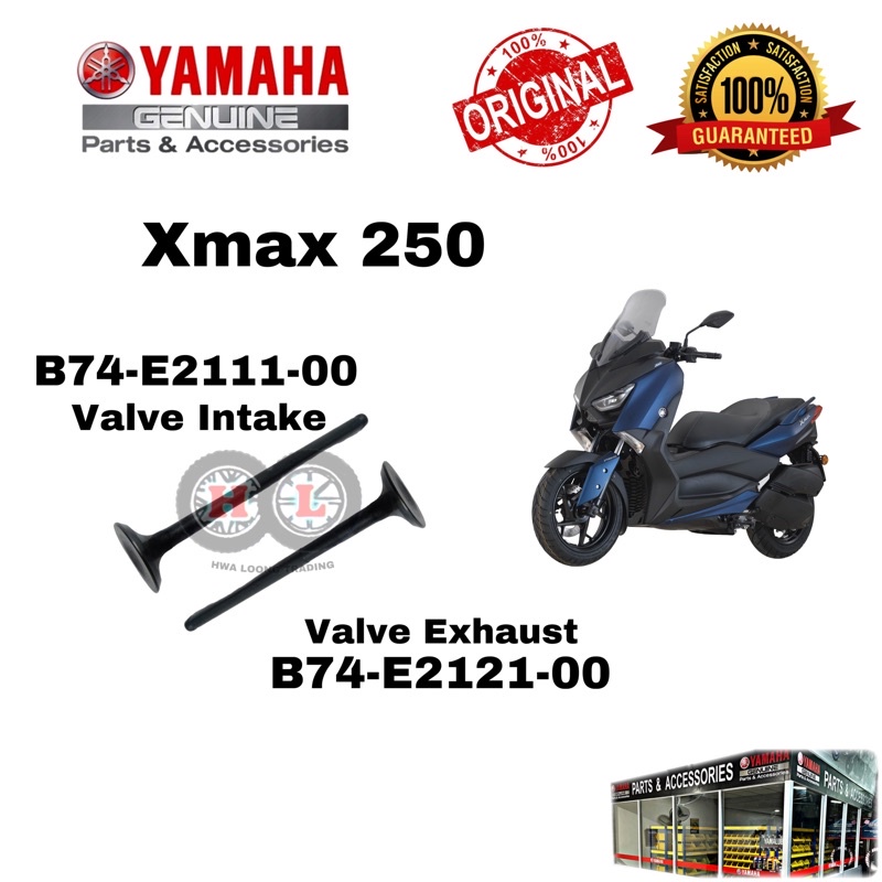 Yamaha Intake Valve / Exhaust Valve XMAX 250 Original (B74E211100 / B74E212100) In Ex Valve