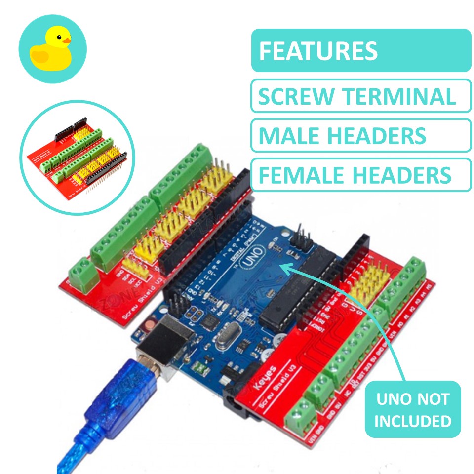 Arduino Uno R3 Terminal Screw Expansion Shield | Shopee Malaysia