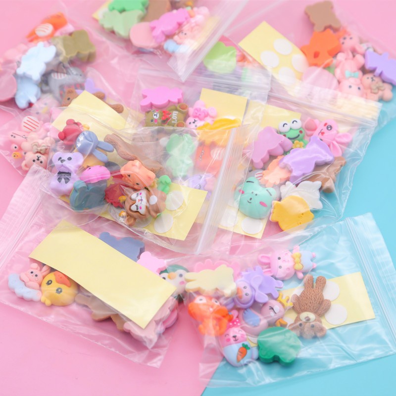 4Pcs/Pack(Random) 3D Resin Sticker Random Waterproof Cartoon For Water ...