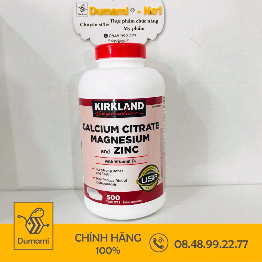 Kirkland Calcium Citrate Magnesium and Zinc 500 Us Tablets Shopee Malaysia