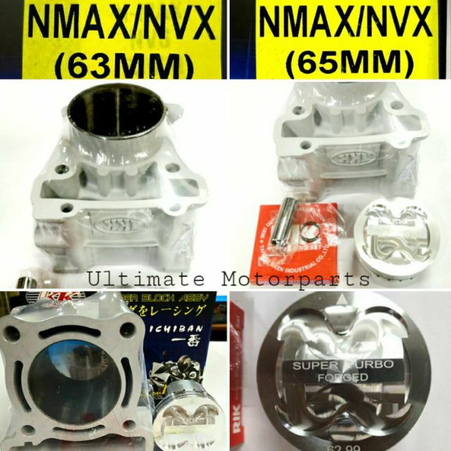 NVX/NMAX Racing Block Set With Dome Piston 65MM/63MM (IKK) | Shopee ...