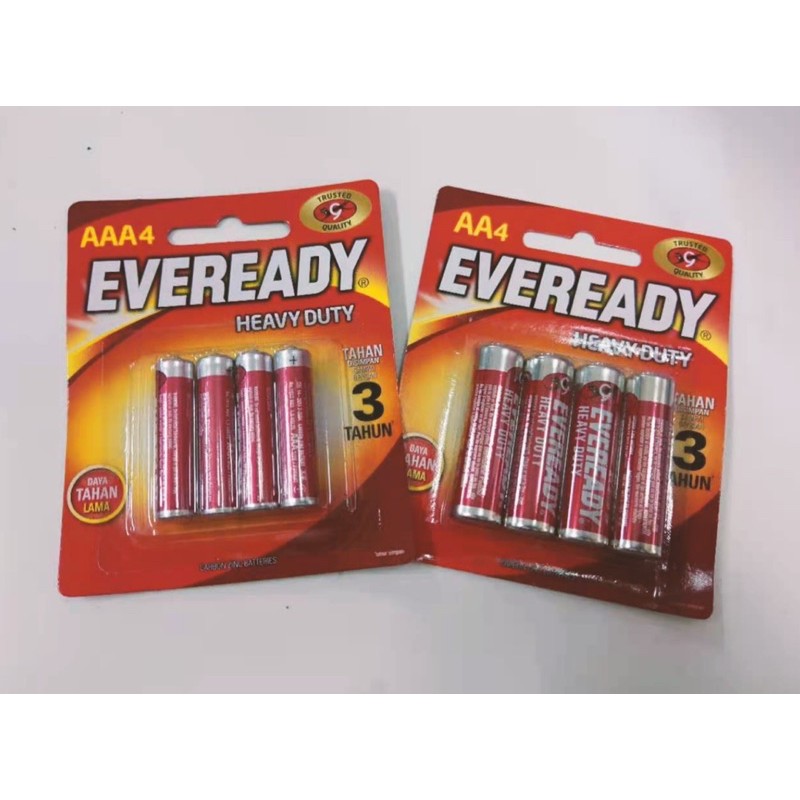 Eveready Heavy Duty Battery Aa Aaa 4 Pcs Shopee Malaysia 5679