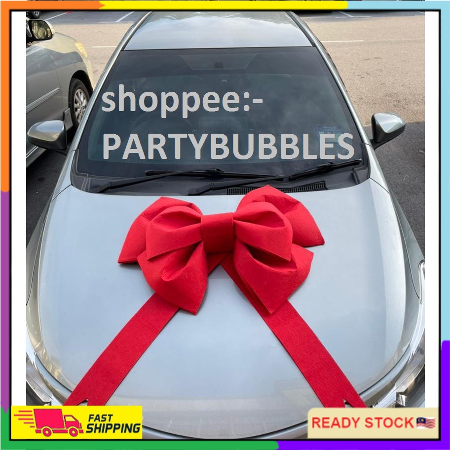 [Ready STOCK] Big Ribbon Bow for Cars or Giant Present Shopee Malaysia