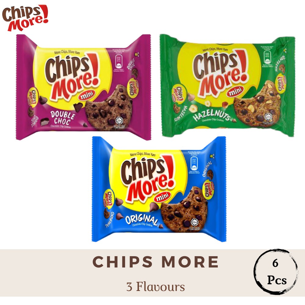 READY STOCK Chipsmore Original, Hazelnuts, Double Choco Mini Cookies ...