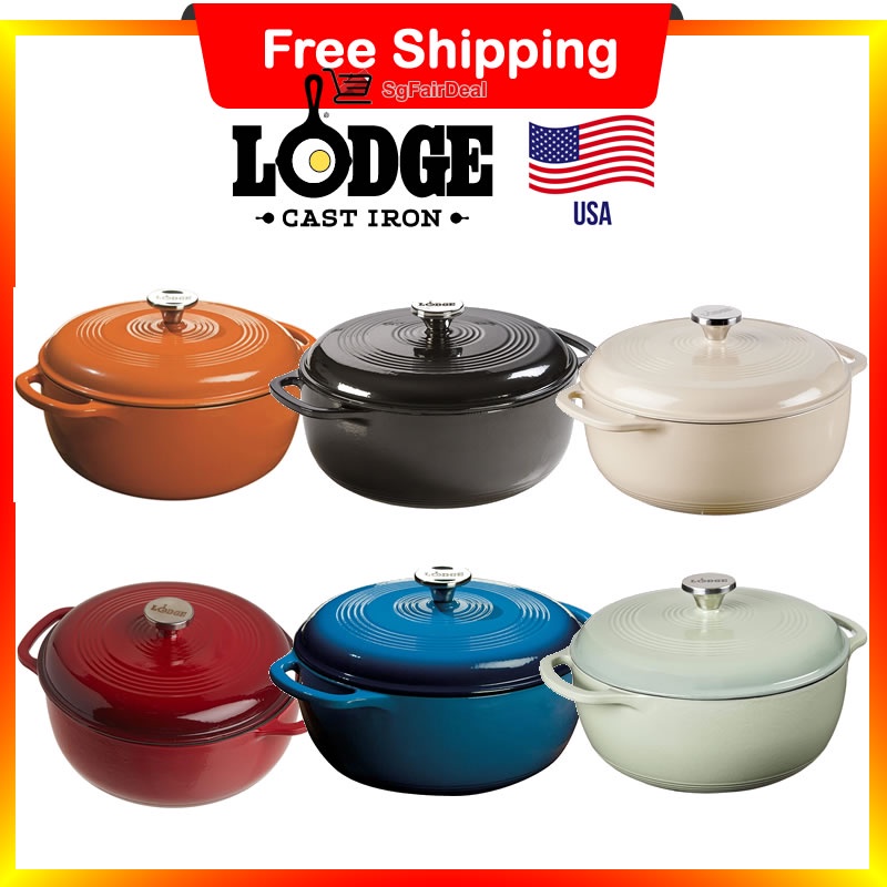 Extraordinary Lodge Enameled Cast Iron Dutch Oven Gallery