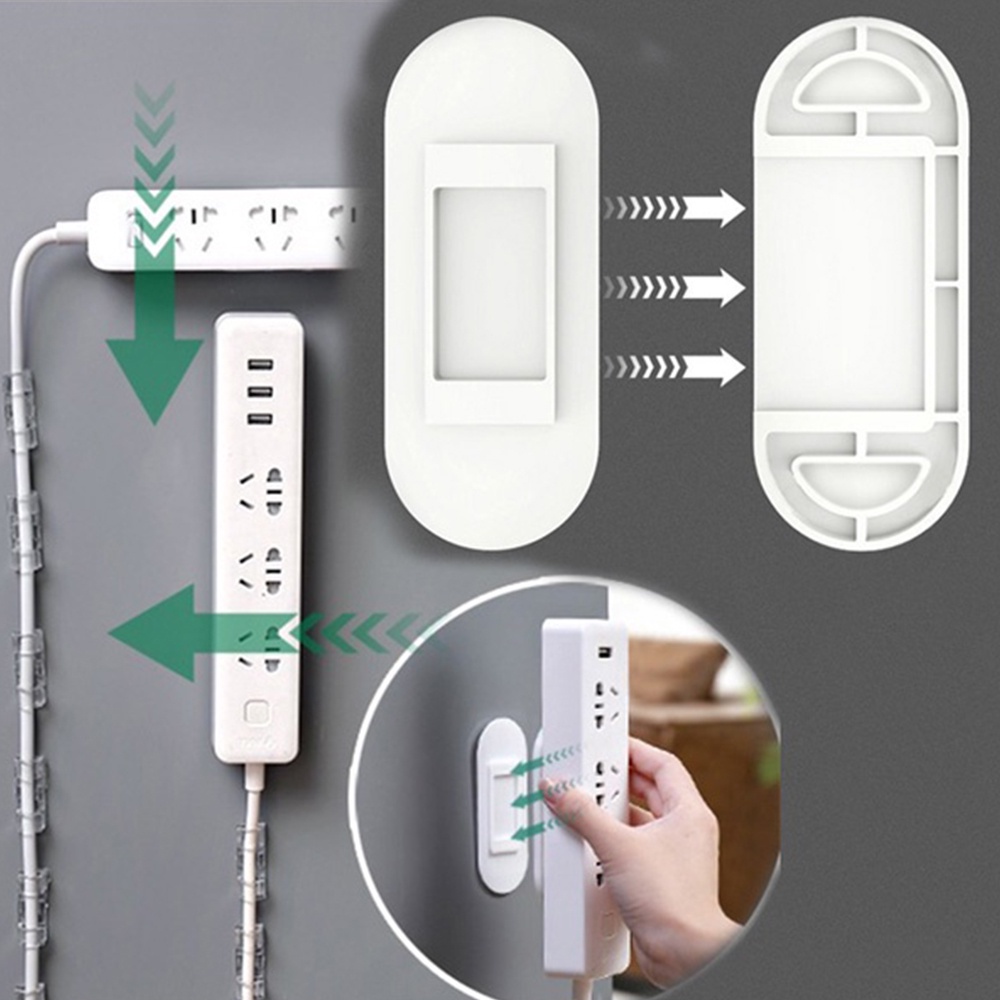 Self Adhesive Wall Plug Holder Power Strip Adapter Fixer,Power Strip ...
