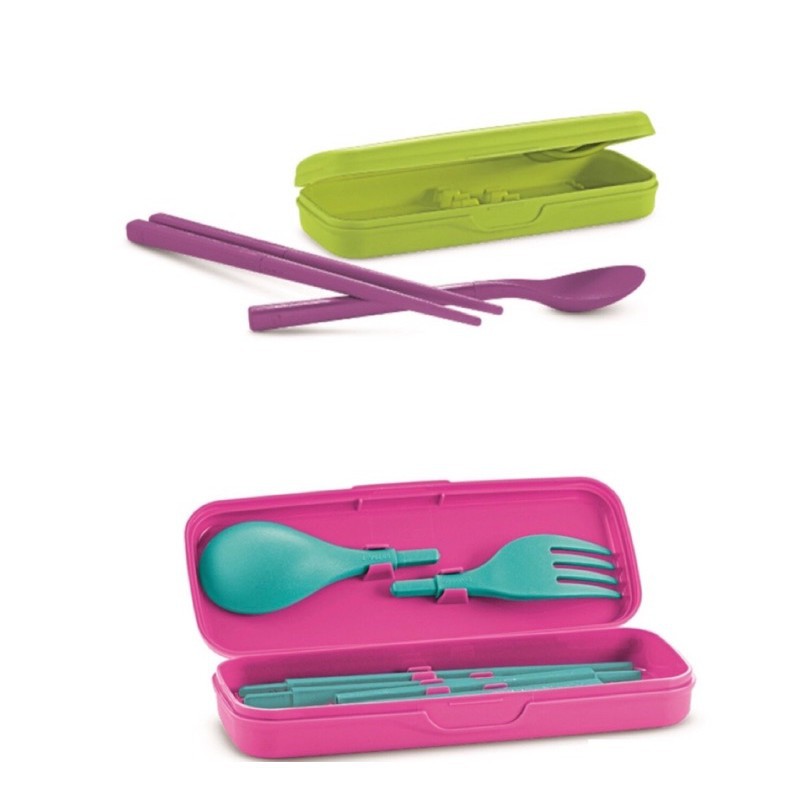 Tupperware Portable cutlery set (1 set) -Pink Color Ready Stock ...